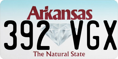 AR license plate 392VGX