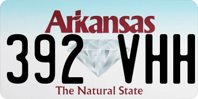 AR license plate 392VHH