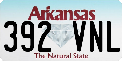 AR license plate 392VNL