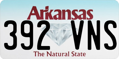AR license plate 392VNS