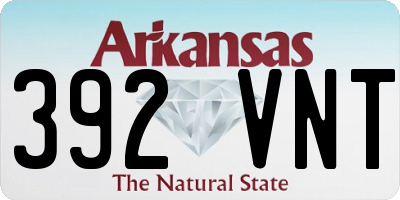 AR license plate 392VNT