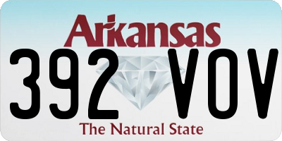AR license plate 392VOV