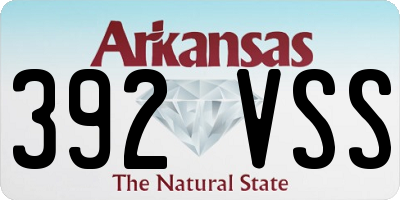 AR license plate 392VSS