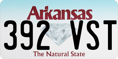 AR license plate 392VST