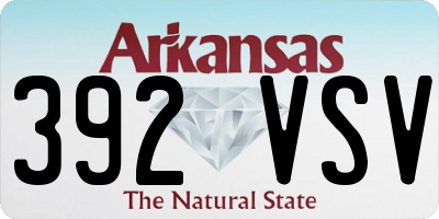 AR license plate 392VSV