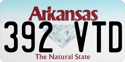 AR license plate 392VTD