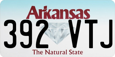 AR license plate 392VTJ