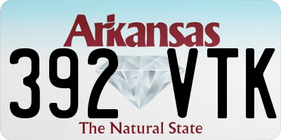 AR license plate 392VTK
