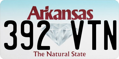 AR license plate 392VTN