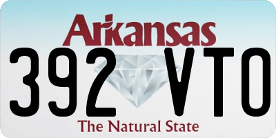 AR license plate 392VTO