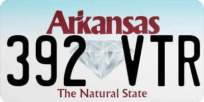 AR license plate 392VTR