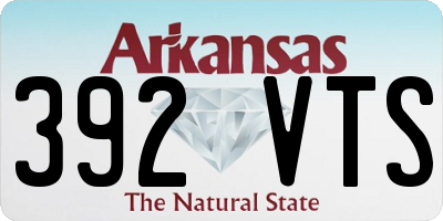 AR license plate 392VTS