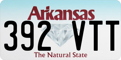 AR license plate 392VTT