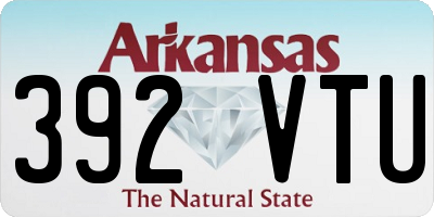 AR license plate 392VTU