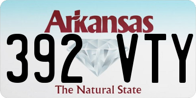 AR license plate 392VTY