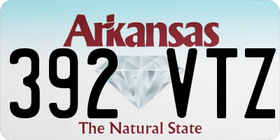 AR license plate 392VTZ