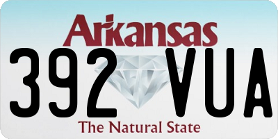AR license plate 392VUA