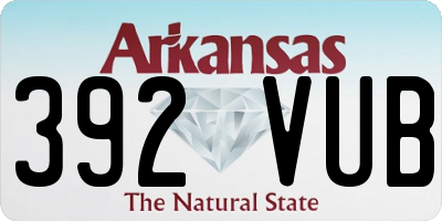 AR license plate 392VUB