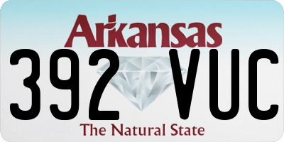 AR license plate 392VUC