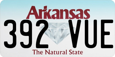 AR license plate 392VUE