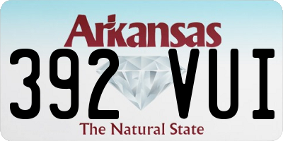 AR license plate 392VUI