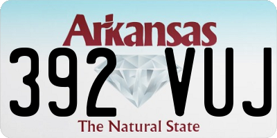 AR license plate 392VUJ