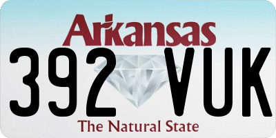 AR license plate 392VUK