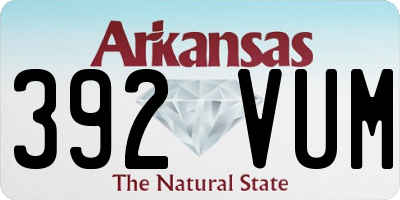 AR license plate 392VUM