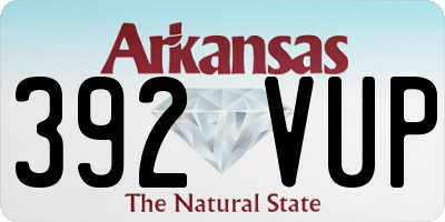 AR license plate 392VUP