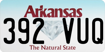 AR license plate 392VUQ