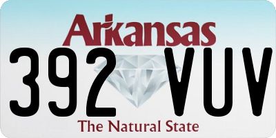AR license plate 392VUV