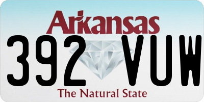 AR license plate 392VUW
