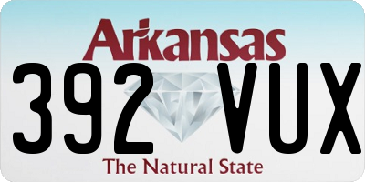 AR license plate 392VUX