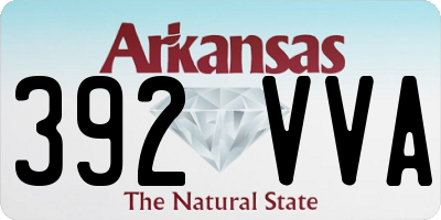 AR license plate 392VVA