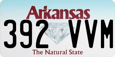 AR license plate 392VVM