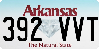 AR license plate 392VVT
