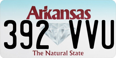 AR license plate 392VVU
