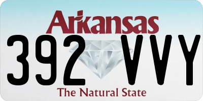 AR license plate 392VVY