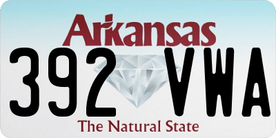 AR license plate 392VWA