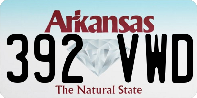 AR license plate 392VWD