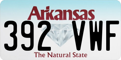 AR license plate 392VWF
