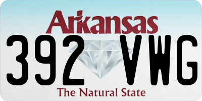 AR license plate 392VWG