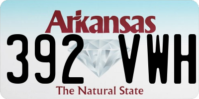 AR license plate 392VWH
