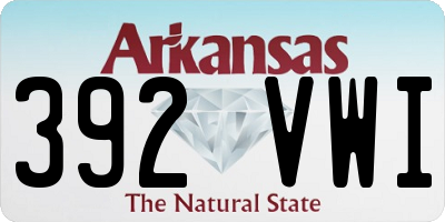 AR license plate 392VWI