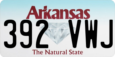 AR license plate 392VWJ