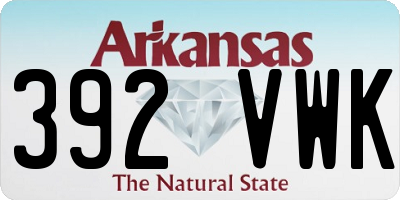 AR license plate 392VWK