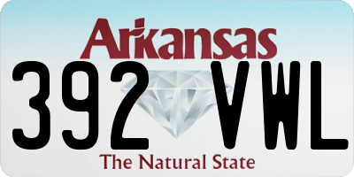AR license plate 392VWL