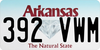 AR license plate 392VWM
