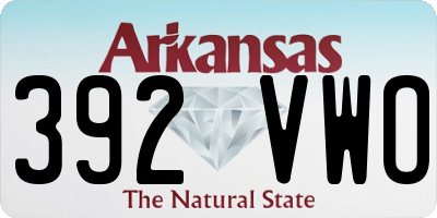 AR license plate 392VWO