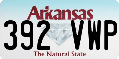 AR license plate 392VWP
